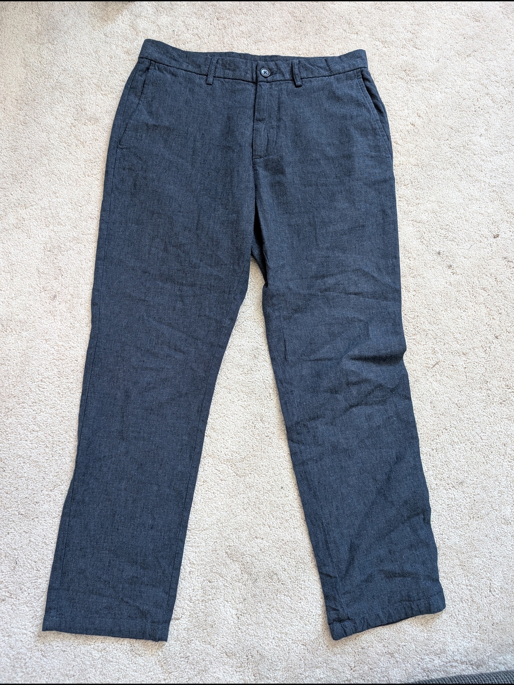 Old Navy Slim Linen-Blend Pants in Navy Blue